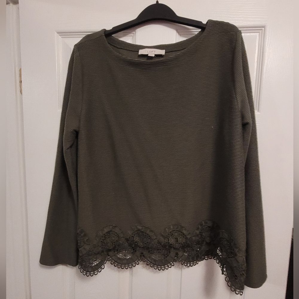 EUC Loft Green Long Sleeve Shirt